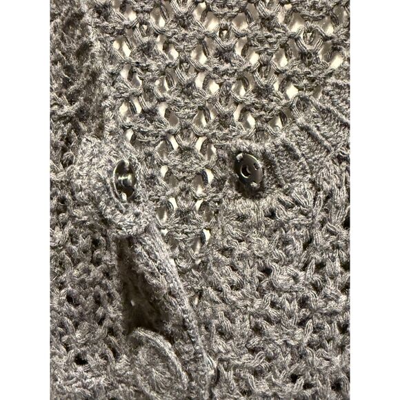 Women's Sweater Cardigan Dress BCBG Maxazria Size Medium Grey Fall EUC Y2K 2000s - Picture 6 of 9